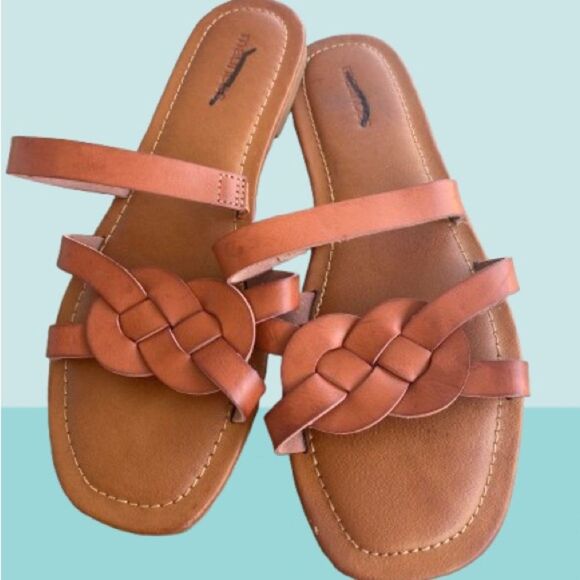 EUC Maurices braided leather sandals Size 8 - Picture 1 of 3